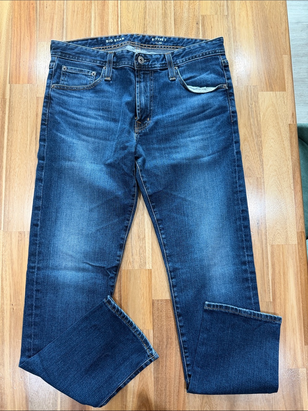 Big Star Men’s Dark Blue Straight Jeans